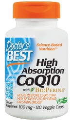 Doctor’s Best High Absorption CoQ10 with BioPerine, 100mg – 120 caps