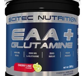 SciTec EAA + Glutamine, Cherry Lime – 300g
