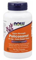 NOW Foods Policosanol, 40mg Extra Strength – 90 caps