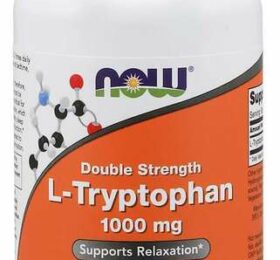 NOW Foods L-Tryptophan, 1000mg Double Strength – 60 tab