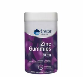 Trace Minerals Zinc Gummies, 30mg, Elderberry – 60 gummies