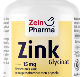 Zein Pharma Zinc Glycinate, 15mg – 120 caps