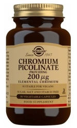 Solgar Chromium Picolinate, 200mcg – 90 caps