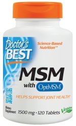 Doctor’s Best MSM with OptiMSM Vegan, 1500mg – 120 tab