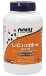NOW Foods L-Carnitine, 500mg – 180 caps