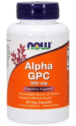 NOW Foods Alpha GPC, 300mg – 60 caps