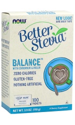 NOW Foods BetterStevia Balance with Chromium & Inulin – 100 packets