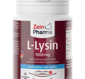 Zein Pharma L-Lysine, 1000mg – 45 chewable tablets