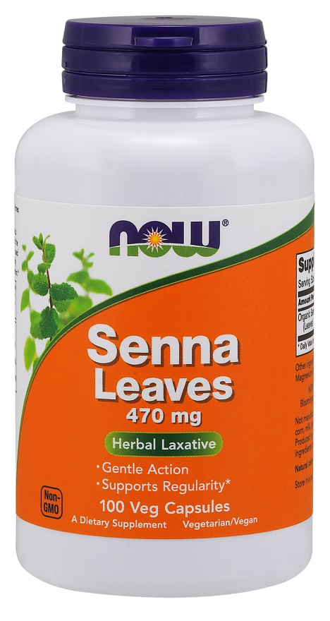 NOW Foods Senna Leaves, 470mg (100 caps)
