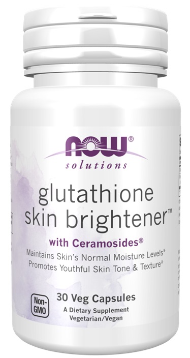 NOW Foods Glutathione Skin Brightener with Ceramosides (30 caps)