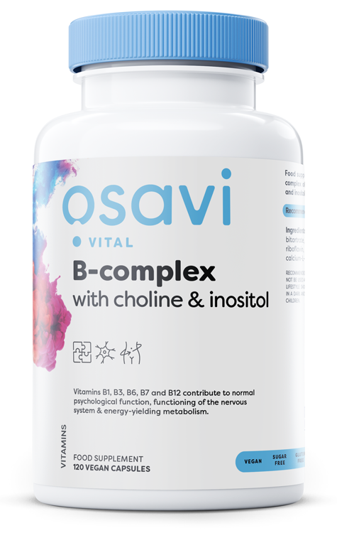 Osavi B-Complex with Choline & Inositol (120 vegan caps)