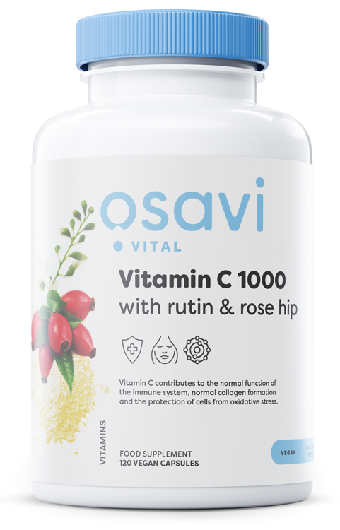 Osavi Vitamin C1000 with Rutin & Rose Hip (120 vegan caps)