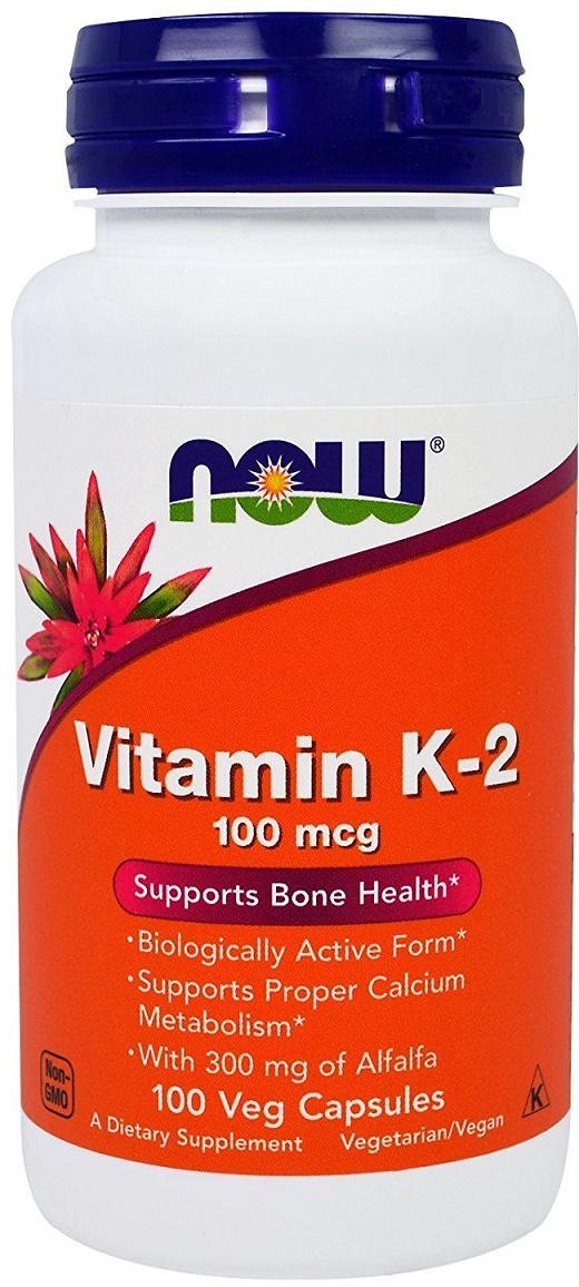NOW Foods Vitamin K-2, 100mcg (100 caps)