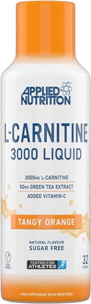 Applied Nutrition L-Carnitine Liquid 3000, Tangy Orange - 480 ml.