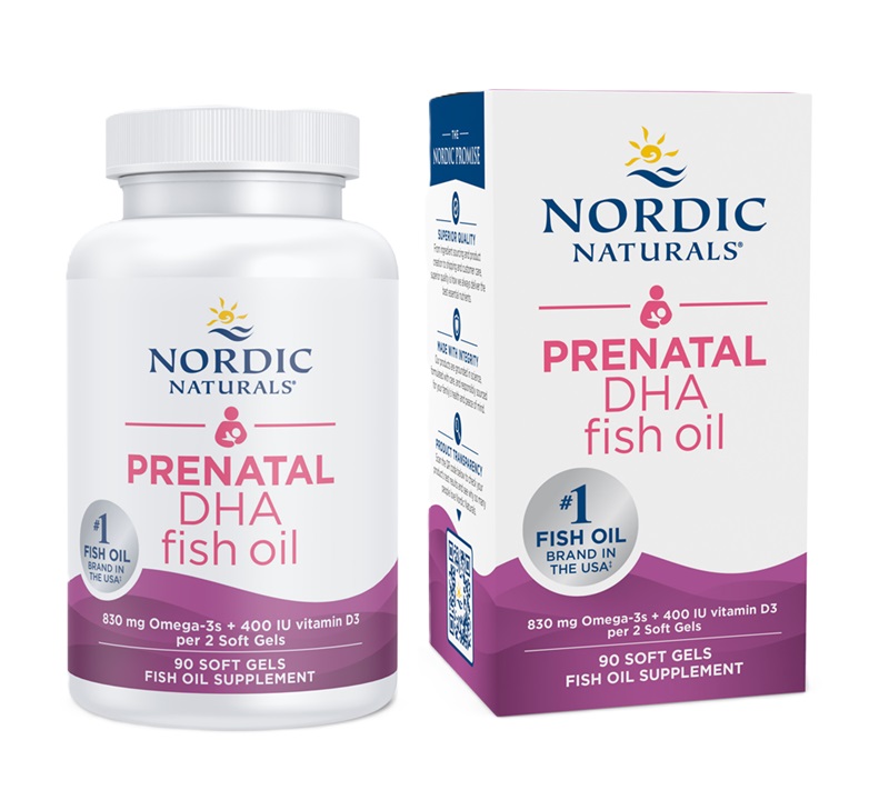 Nordic Naturals Prenatal DHA, 830mg Omega-3 + 400 IU D3 Unflavored (EAN 768990891144) - 90 softgels