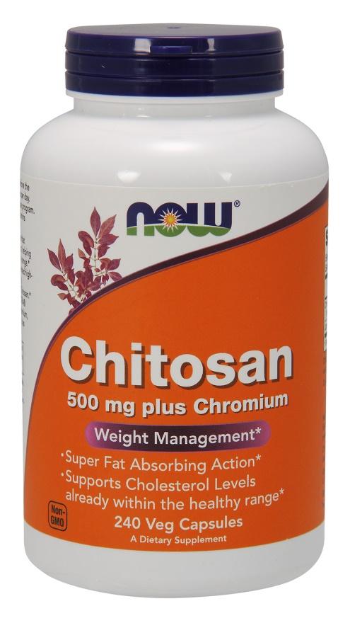 NOW Foods Chitosan, 500mg Plus Chromium (240 caps)
