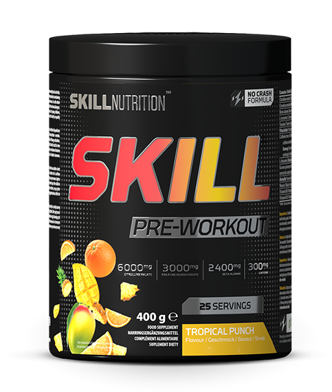 Skill Nutrition Skill Pre-Workout, Tropical Punch - 400g