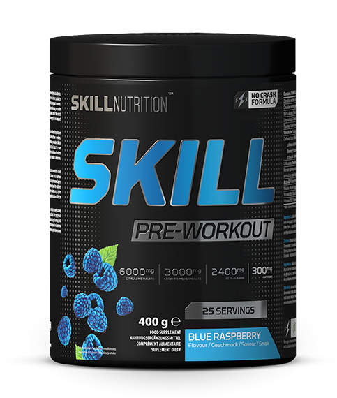 Skill Nutrition Skill Pre-Workout, Blue Raspberry - 400g