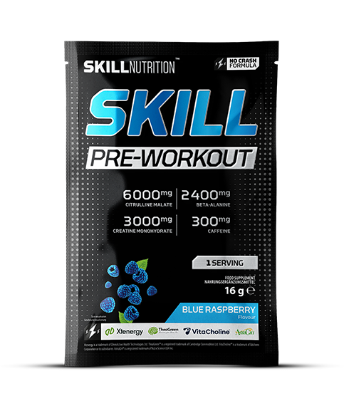 Skill Nutrition Skill Pre-Workout, Blue Raspberry - 16g (1 serving)