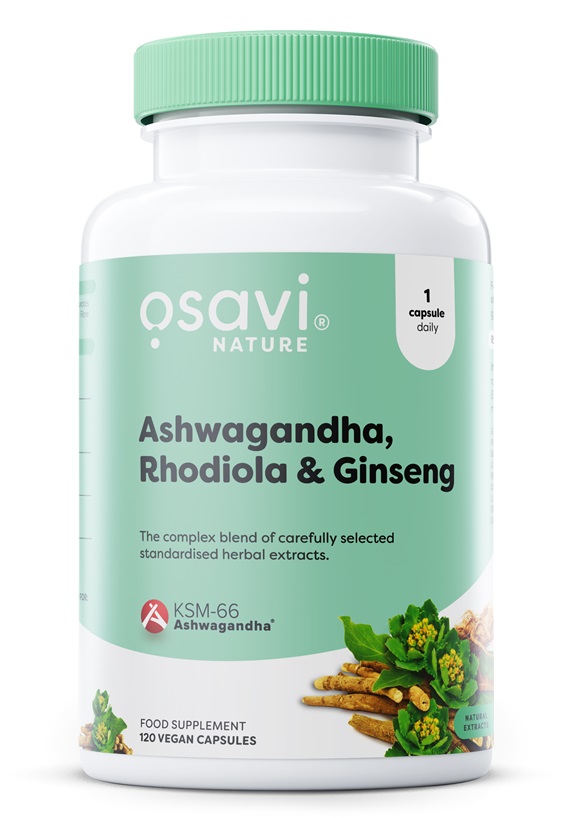 Osavi Ashwagandha + Rhodiola & Ginseng - 120 vegan caps