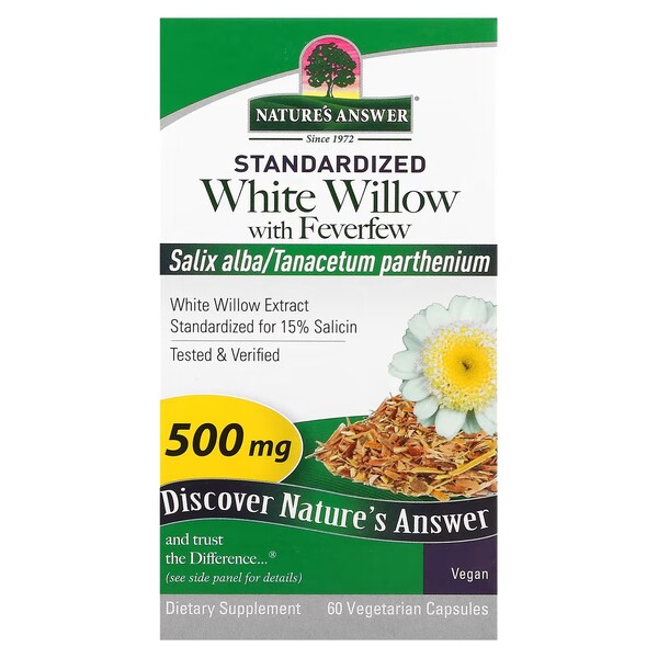 Nature's Answer White Willow with Feverfew - 60 vcaps