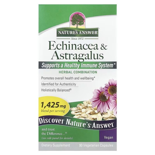 Nature's Answer Echinacea & Astragalus, 1425mg - 90 vcaps