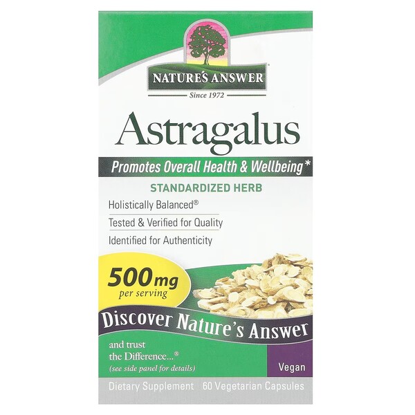 Nature's Answer Astragalus Root, 500mg - 60 vcaps