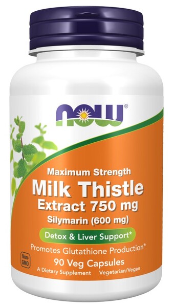 NOW Foods Milk Thistle Extract, 750mg Maximum Strength - 90 vcaps