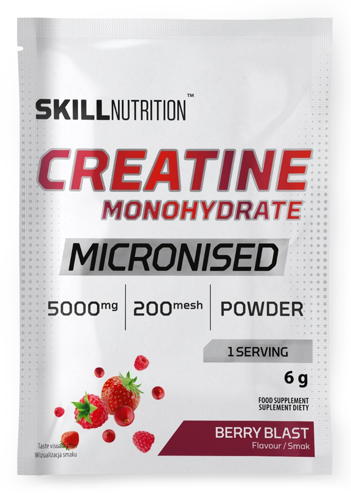 Skill Nutrition Micronised Creatine Monohydrate, Berry Blast - 6g (1 serving)