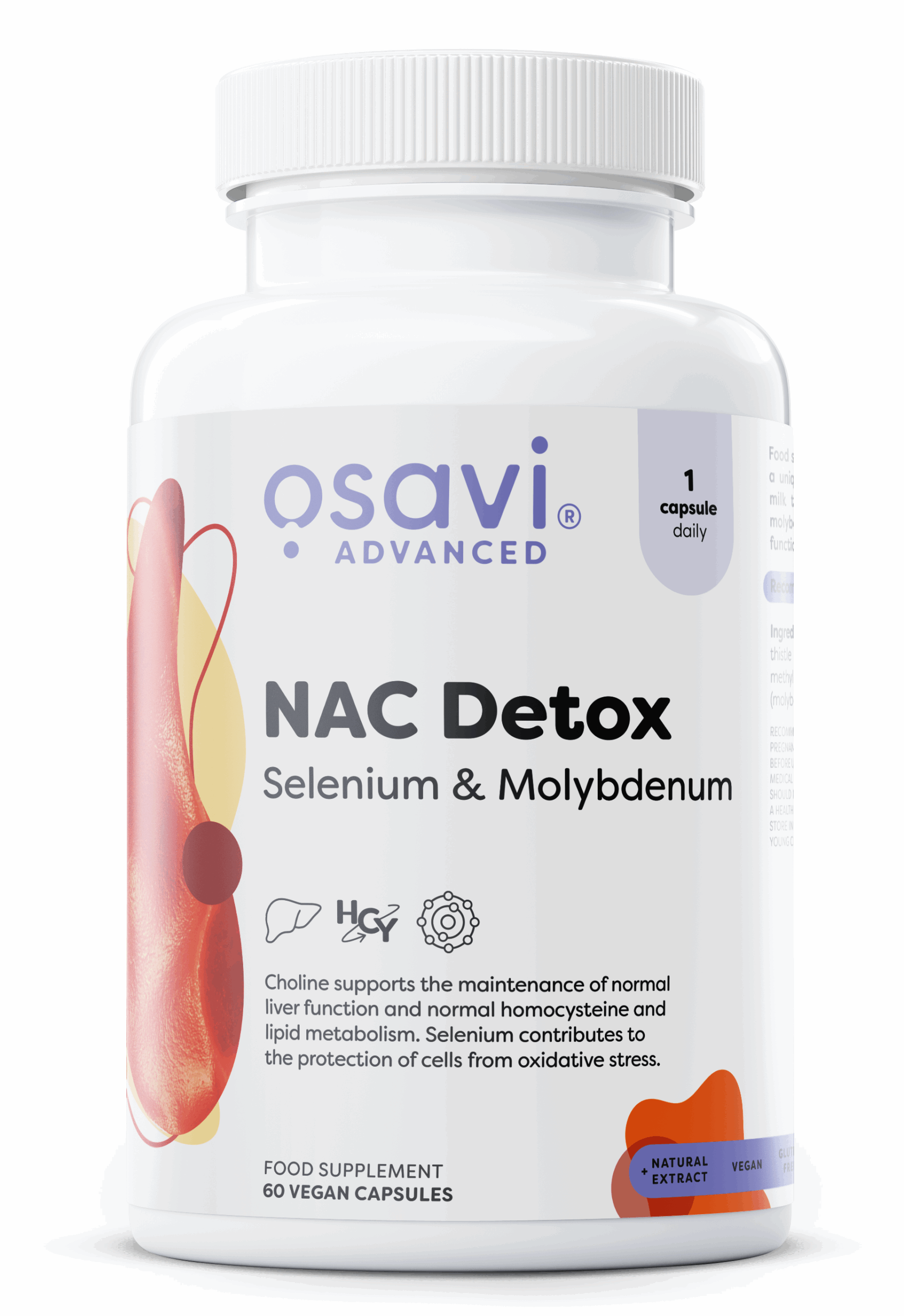 Osavi NAC Detox, Selenium & Molybdenum - 60 vegan caps